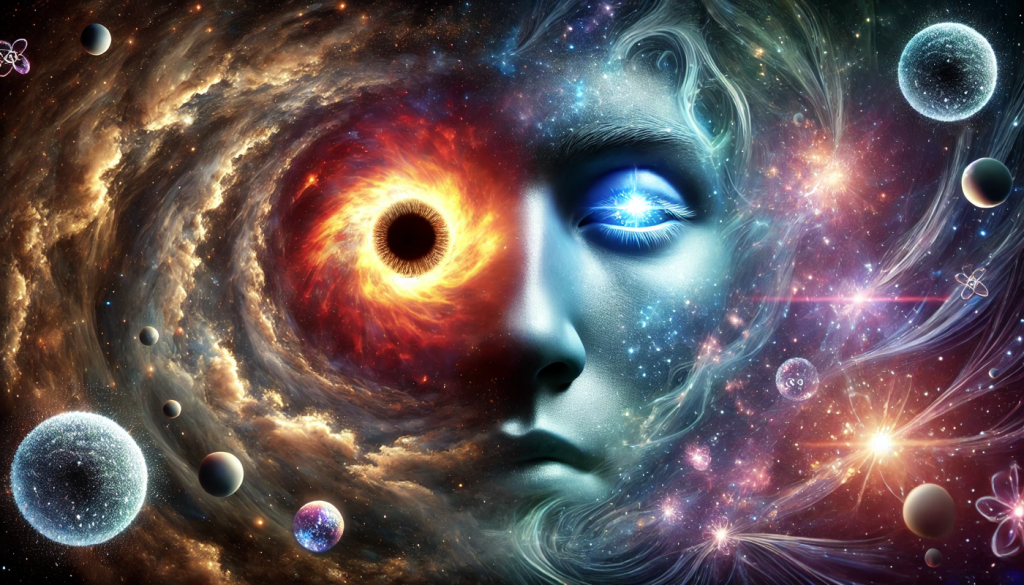 Observed versus unobserved universe.